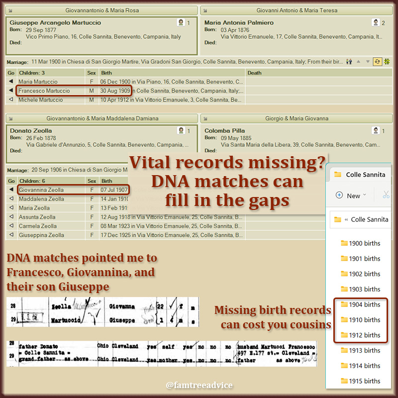 Those missing vital records can drive you crazy! But to your distant DNA match, they're just Grandma and Grandpa.