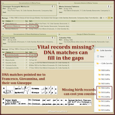 Those missing vital records can drive you crazy! But to your distant DNA match, they're just Grandma and Grandpa.