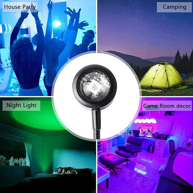 Buy Home Decor USB LED Rainbow Neon Night Light Projector