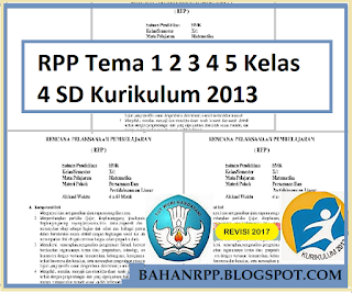 RPP Tema 1 2 3 4 5 Kelas 4 SD Kurikulum 2013