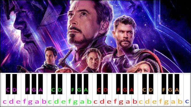 The Real Hero (Avengers: Endgame) Piano / Keyboard Easy Letter Notes for Beginners