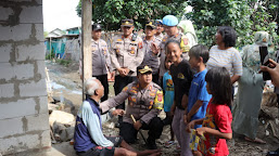 Kapolres Indramayu Tinjau Lokasi Terdampak Angin Puting Beliung di Kecamatan Juntinyuat