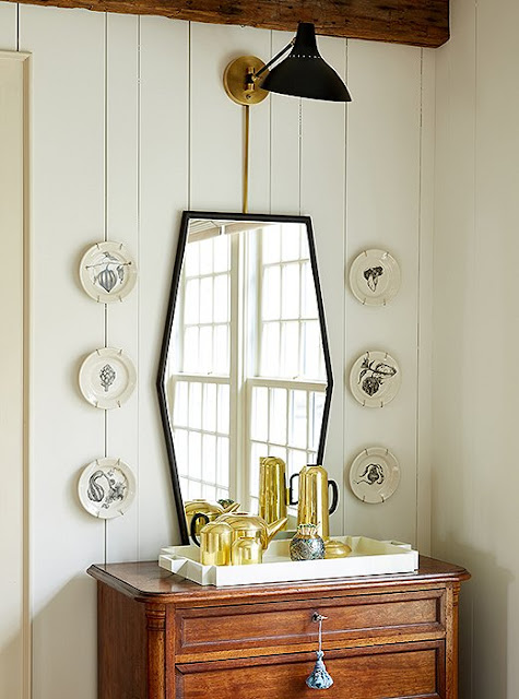 Gorgeous chest in dining room of Connecticut farmhouse of Debbie Propst of One King's Lane - found on Hello Lovely Studio