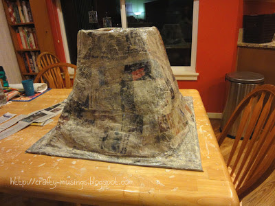 volcano-- all papered up