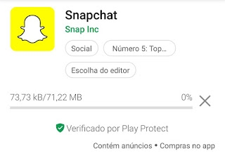 Como faço download do Snapchat
