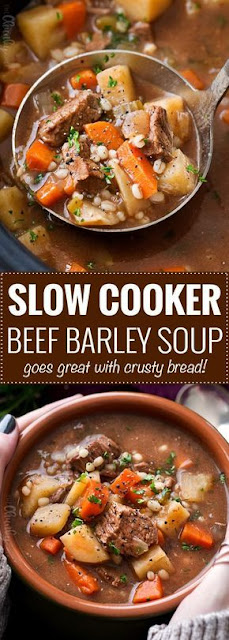 Slow Cooker Beef Barley Soup Recipe