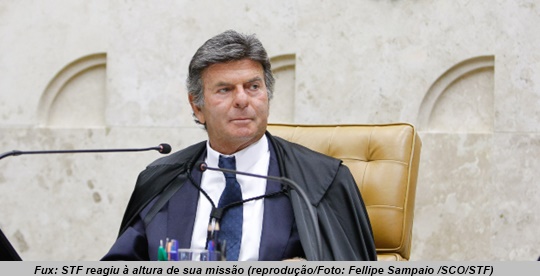 www.seuguara.com.br/Luiz Fux/Supremo Tribunal Federal/STF/ameaças/reação/