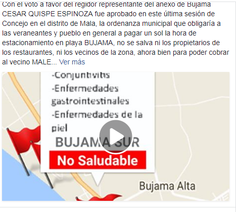 EN PLAYA BUJAMA; ESTE VERANO SE PAGARA POR ESTACIONAMIENTO VEHICULAR 