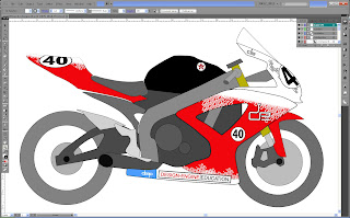 Illustrator looks like model for the GSXR600 Sharkskins  Hotbodies