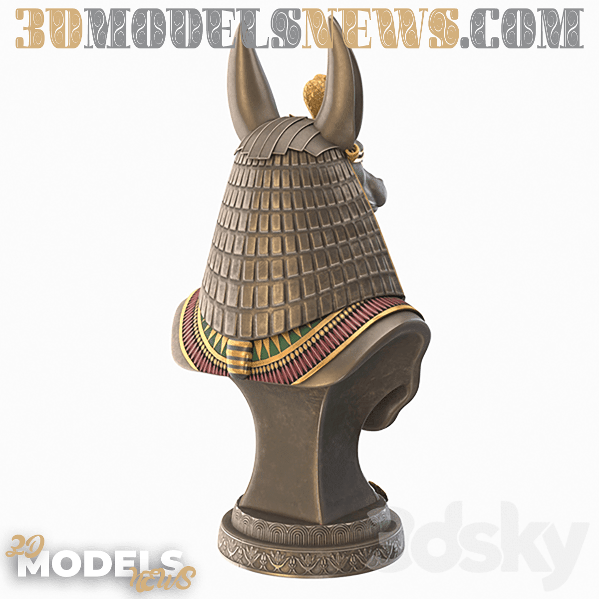 Egyptian Pharaonic Wolf Sculpture Model 2