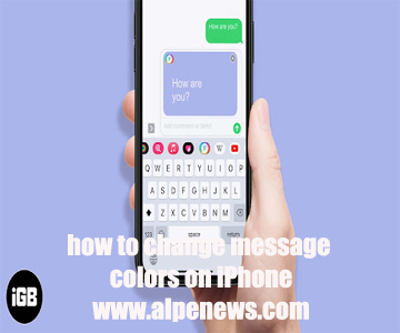 how to change message colors on iPhone