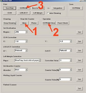 cara reset printer canon ip2770