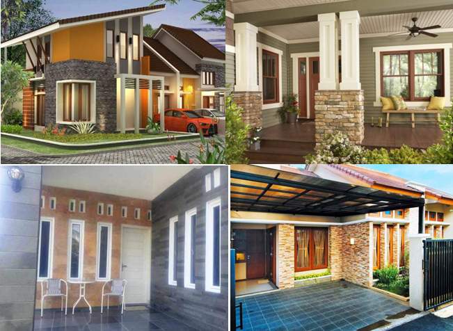 55 Model  Tiang  Teras Rumah  Minimalis Batu Alam Rumah  