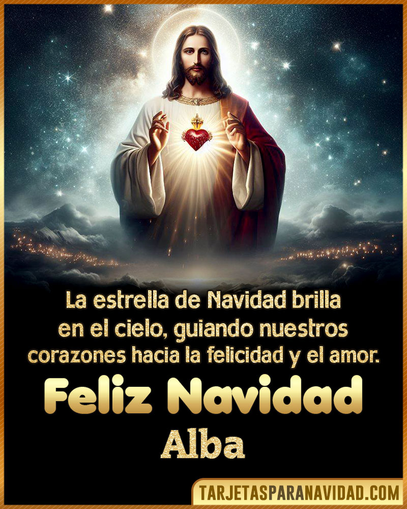 Tarjetas de navidad cristianas para Alba