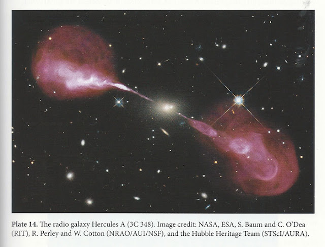 Radio Astronomy view (in red) of 3C348 (Source: Condon and Ransom, "Essential Radio Astronomy")