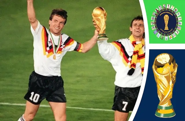 نجحت ألمانيا في كاس العالم 1990 في تحقيق اللقب للمرة الثالثة لتعادل رقم البرازيل وإيطاليا