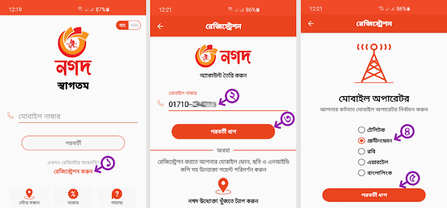 নিজে নিজে নগদ একাউন্ট খোলার নিয়ম