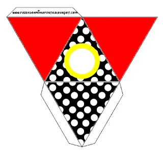 Black and Yellow Free Printable Pyramid Box.