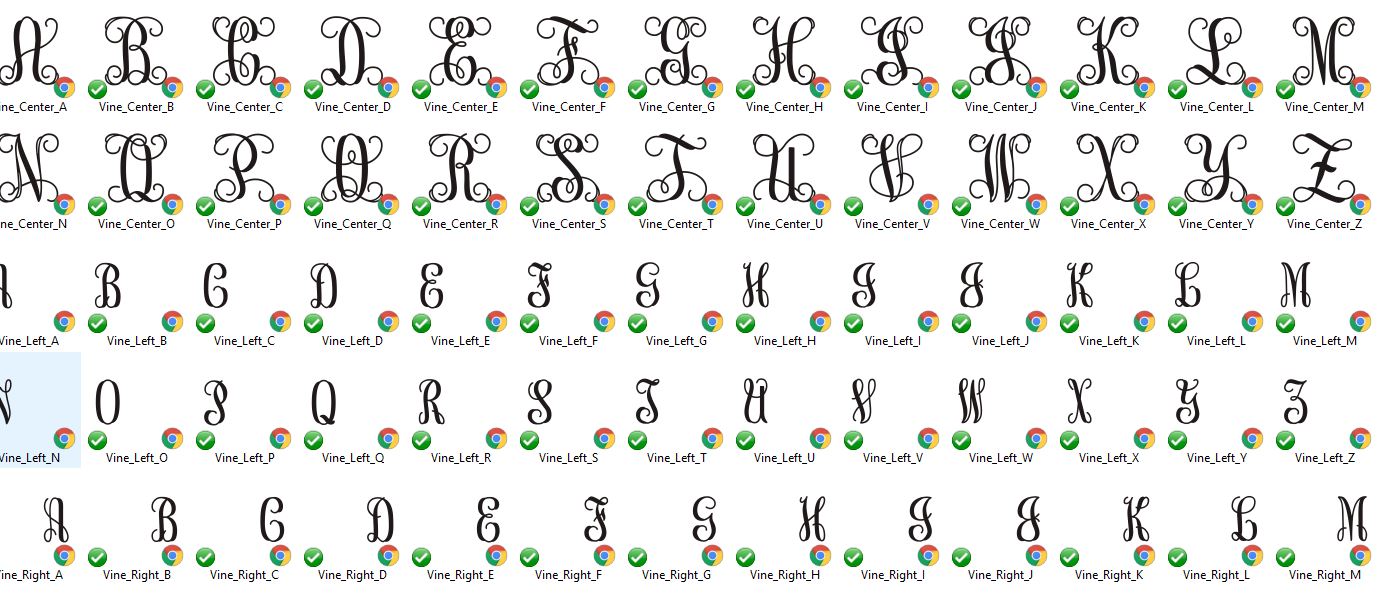 Download Free Monograms & Split Monograms for Cricut Design Space