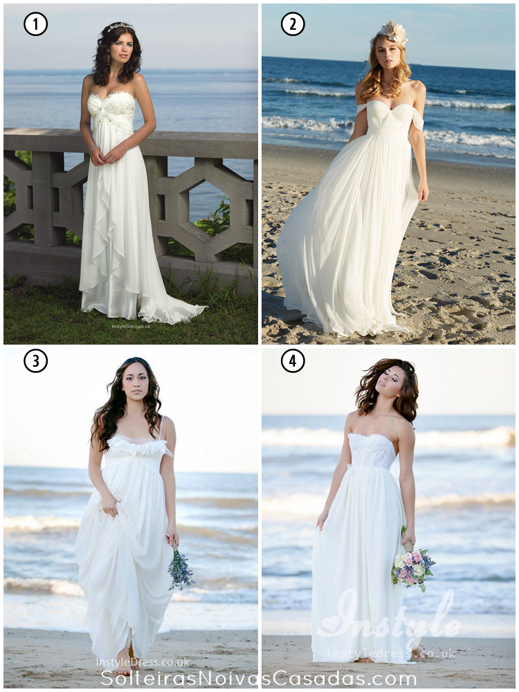 Imagens de vestidos para casamento na praia