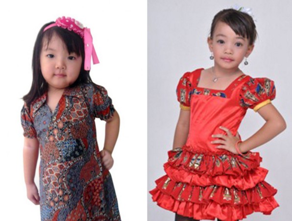 20 Model  Baju  Batik  Anak  Perempuan Kreasi Baru Dengan 