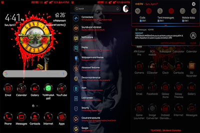Guns N' Roses Samsung Theme Android Oreo & Nougat