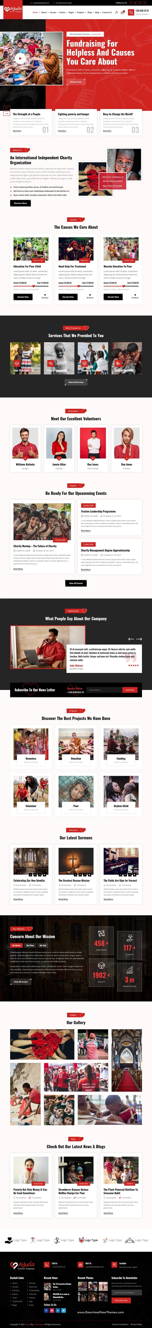 Multipurpose Charity Bootstrap Template