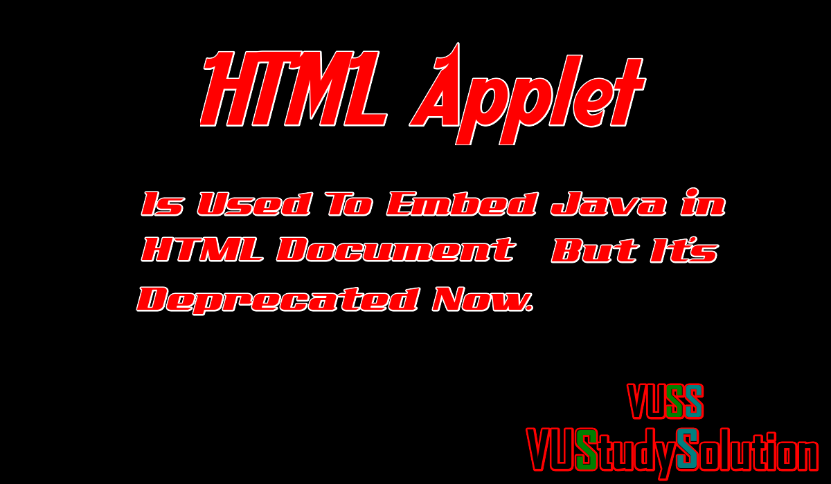 HTML Applet Tag