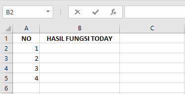 Cara Menggunakan Rumus Fungsi TODAY di Microsoft Excel dan Contohnya