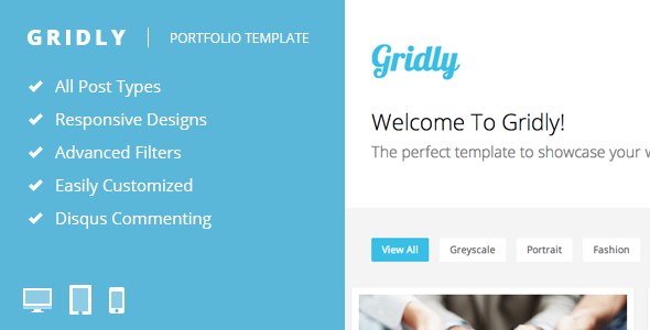 Gridly - Reponsive Portfolio Template - Portfolio Tumblr