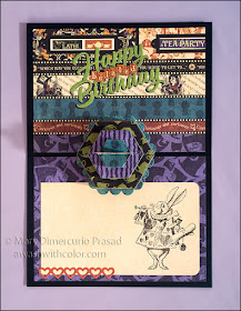 Alice in Wonderland White Rabbit Pop-up Belated Birthday Card