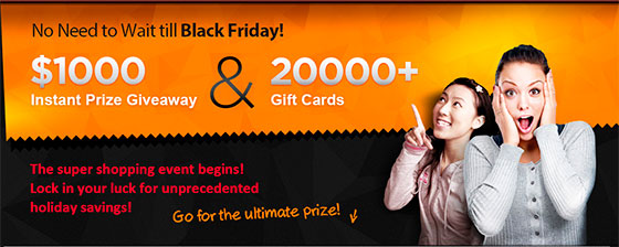 Discount Gift Card for Black Friday