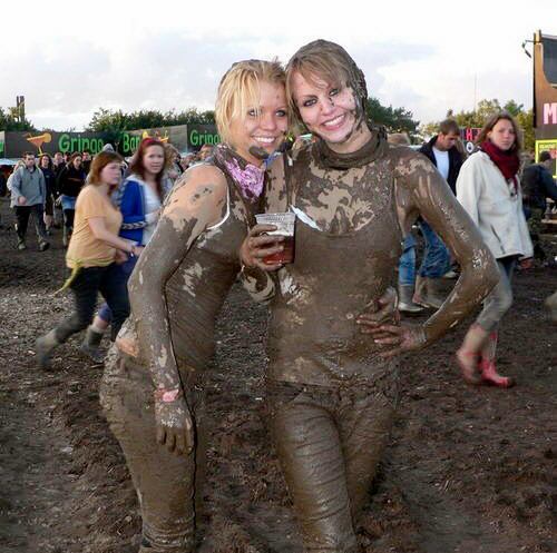 Festival of mud and rock under water