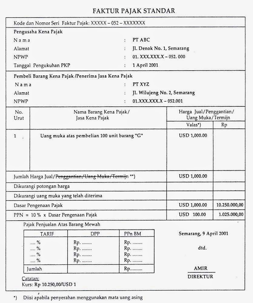 Contoh Faktur Pajak Kode 030 - Contoh 317