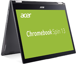 Acer Chromebook Spin 13 (13,3 Zoll QHD IPS Multi-Touch, 360° Convertible, Aluminium Unibody, 17mm flach, extrem lange Akkulaufzeit, schnelles WLAN, beleuchtete Tastatur, Google Chrome OS) Anthrazit