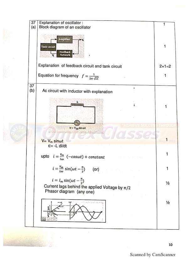 12th Physics - Official Answer Keys for Public Exam 2020 - English Medium Key Download