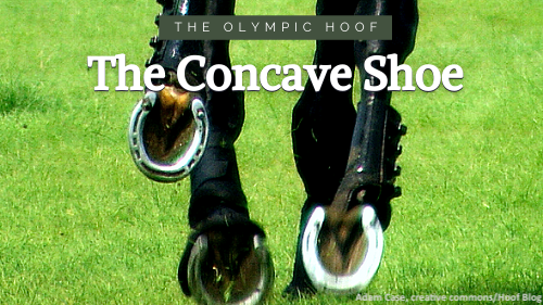 Concave horseshoes on eventer