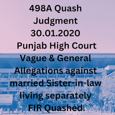 498A Quash Judgment 30.01.2020