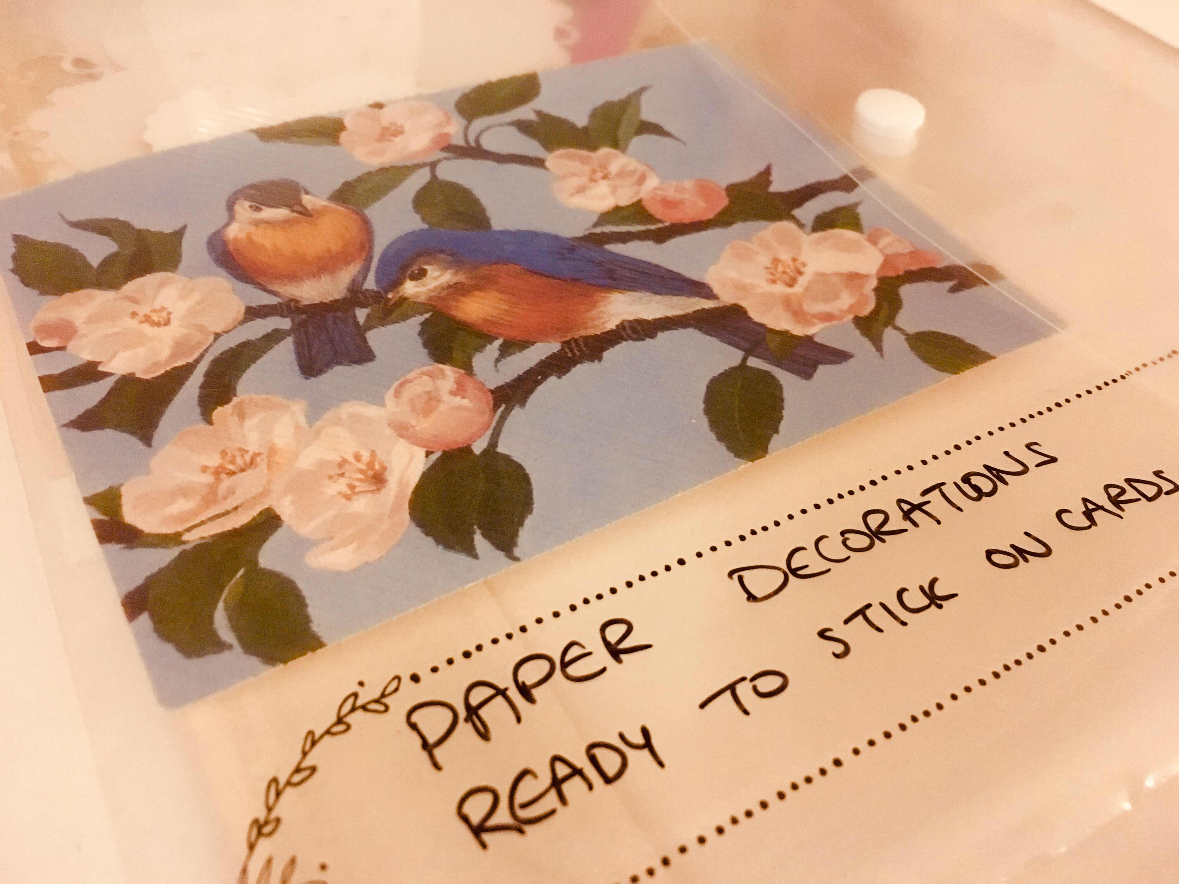 File and label for organising craft supplies