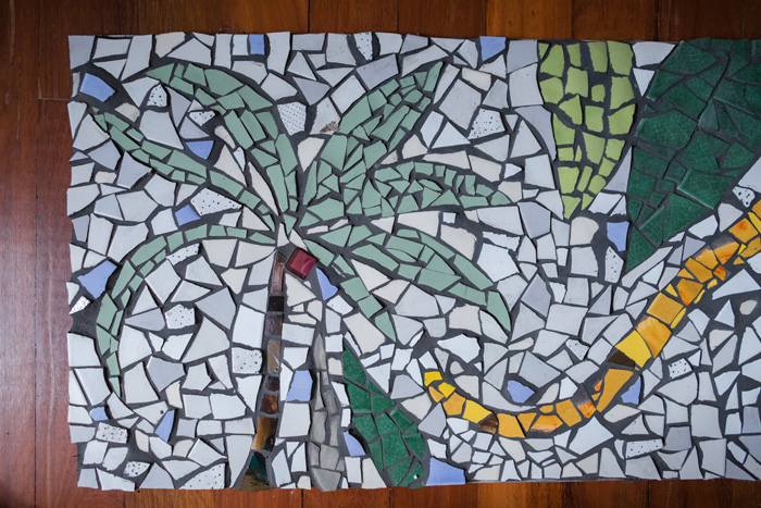 palm mosaic design