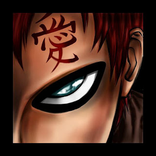 gaara naruto kanji cool shippuden of the desert sand