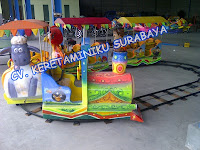 KERETA MINI GERBONG GANDA / DOUBLE FULL FIBER ( DENGAN ATAP )