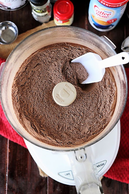 Homemade Chocolate Chai Latte Mix in Food Processor Image