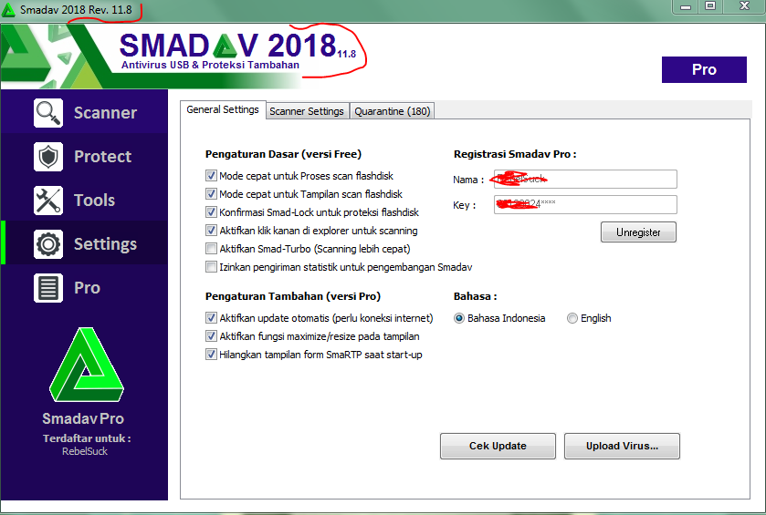 Serial Key Smadav Pro 2018 Rev 11.8 Full Version