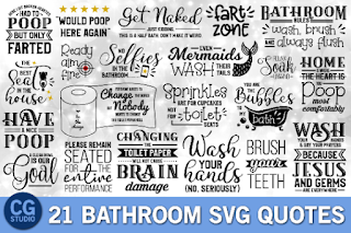 Bathroom SVG bundle, bathroom quotes svg, toilet svg, bathroom sign svg, poop svg, toilet paper svg, farmhouse svg, restroom sign svg, funny