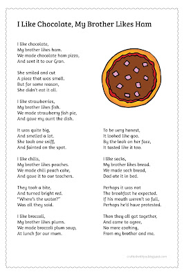 printable funny pizza poem
