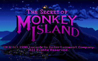 The Secret of Monkey Island title screen VGA PC