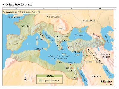 Mapa del imperio romano con Tesalónica