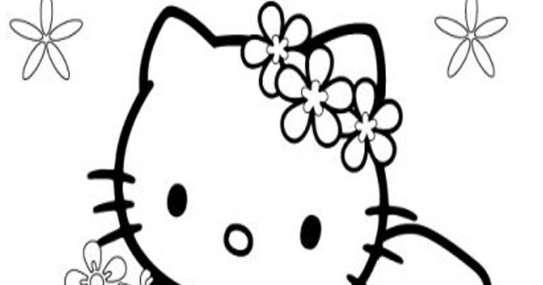 Sketsa Gambar Hello Kitty Hitam Putih  Contoh Sketsa Gambar 