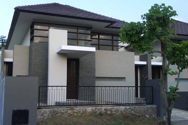 Desain rumah minimalis modern 1 lantai type 45